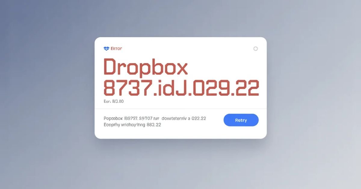 Errorcode Dropbox 8737.idj.029.22: Complete Guide and Fix